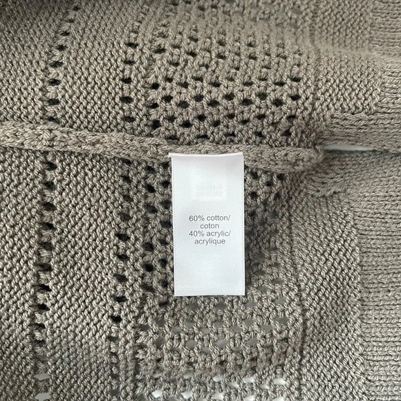 Maurices Olive Green Open Stitch Knit Duster Cardigan Xsmall Women’s - Picture 10 of 11